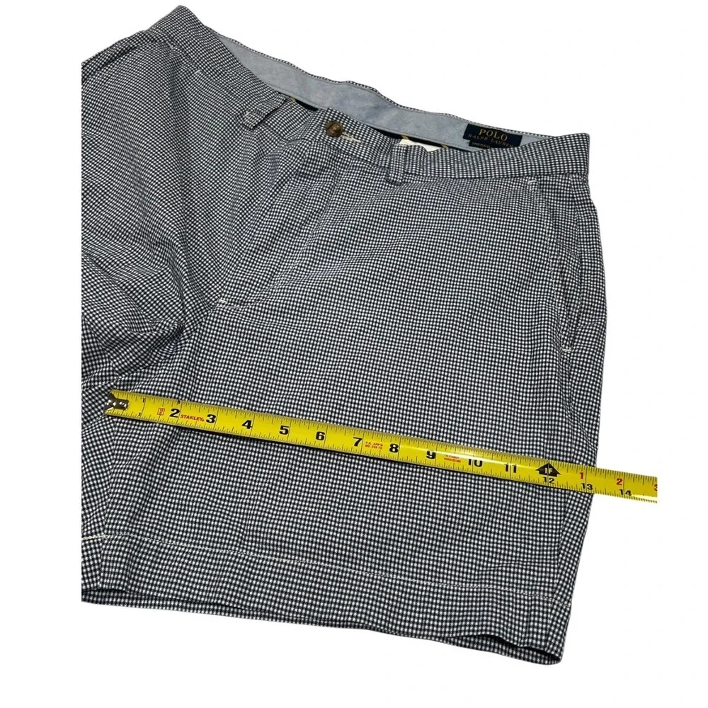 Polo Ralph‎ Lauren Classic Fit Stretch Chino Shorts Houndstooth Blue Men's 34